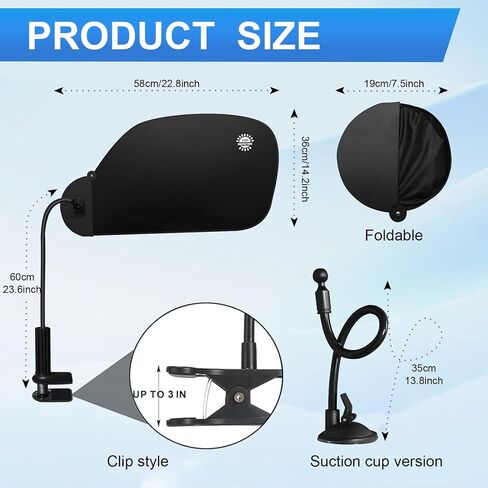 Office Desk Shade, Professional Adjustable Cubicle Light Blocker, Black, Glare and Disturbance Protection for Working Spaces in Saudi Arabia