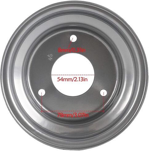 6 inch Wheel Rim 3 Holes Fits ATV Go Kart Mini Bike Lawn Tire 145/70-6 (Black) in Saudi Arabia