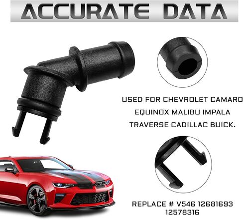 استبدال صمام PCV OEM 12578316، أنبوب صمام تهوية علبة المرافق الإيجابي للسيارات، محول تركيب صمام PCV لسيارة شيفروليه تشيفي وبويك جي إم سي أكاديا ماليبو كاديلاك إكوينوكس كامارو زحل in Kuwait