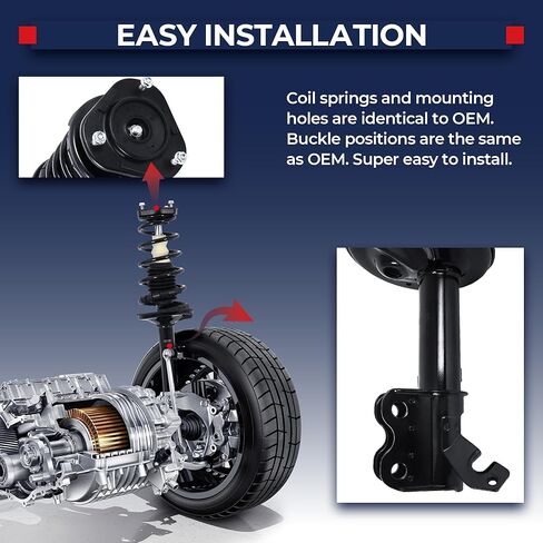 MOSTPLUS Front and Rear Struts Complete Assembly Compatible for 2009-2013 Ford F-150 F150 Struts w/Coil Spring Assembly Shocks Absorber 171141 349108 in Kuwait