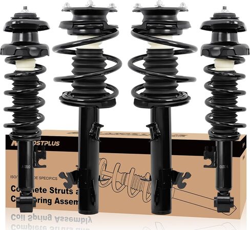 MOSTPLUS Front and Rear Struts Complete Assembly Compatible for 2002-2006 Mini Cooper 1.6L Struts w/Coil Spring Assembly Shocks Absorber 172266 172265 171112L 171112R in Saudi Arabia