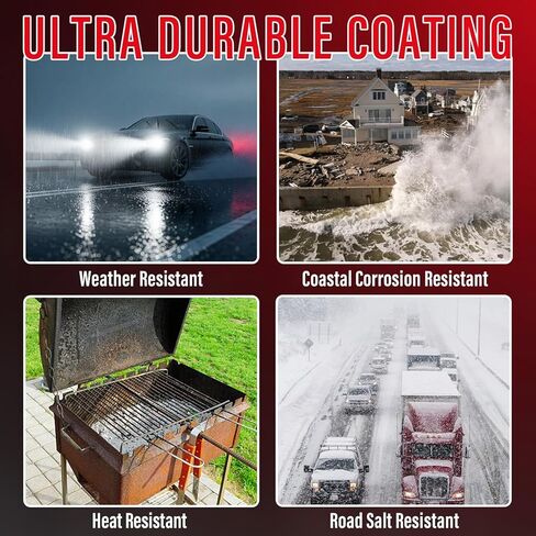 2-in-1 Rust Conveter Automotive & Metal Primer Black, Ultra Heat-Stable Rust Reformer & Rust Encapsulator Paint for Car, Trailer, Chassis, Ultra Protective Rust Neutralizer with Maximum Long-Term Protection, Permanently Stops Rust & Corrosion, Matte Black in Kuwait