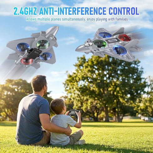 RC Plane Remote Control Airplane Drone for Kids Ages 8+, RC Planes Foam Airplanes for Adults Kids, Fighter Jet Toy with Lights 360°Flip and 3 Speed Modes, Airplane Toys Gifts for Teenage Boys in Saudi Arabia