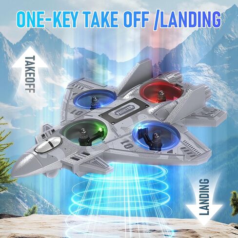 RC Plane Remote Control Airplane Drone for Kids Ages 8+, RC Planes Foam Airplanes for Adults Kids, Fighter Jet Toy with Lights 360°Flip and 3 Speed Modes, Airplane Toys Gifts for Teenage Boys in Saudi Arabia