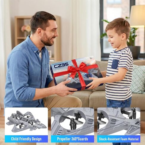 RC Plane Remote Control Airplane Drone for Kids Ages 8+, RC Planes Foam Airplanes for Adults Kids, Fighter Jet Toy with Lights 360°Flip and 3 Speed Modes, Airplane Toys Gifts for Teenage Boys in Saudi Arabia