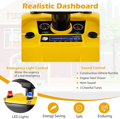 Costzon Ride On Push Car، شاحنة إطفاء سكانيا مرخصة للأطفال الصغار مع صفارات الإنذار، القرن، الموسيقى، الأضواء، تخزين تحت المقعد، سيارة منزلقة من القدم إلى الأرض، ألعاب ركوب للأطفال للأولاد والبنات بعمر 18 شهرًا فما فوق in Kuwait