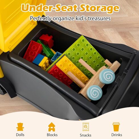 Costzon Ride On Push Car، شاحنة إطفاء سكانيا مرخصة للأطفال الصغار مع صفارات الإنذار، القرن، الموسيقى، الأضواء، تخزين تحت المقعد، سيارة منزلقة من القدم إلى الأرض، ألعاب ركوب للأطفال للأولاد والبنات بعمر 18 شهرًا فما فوق in Kuwait