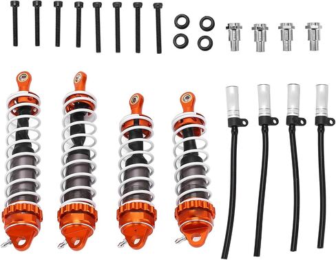 RC Shocks Replacement Damper Springs Shock Absorber Aluminum Alloy for ZD Racing 1/7 DBX07 and LOSI 1/7 Mojave Off Road Vehicle (Orange) in Saudi Arabia
