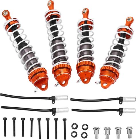 RC Shocks Replacement Damper Springs Shock Absorber Aluminum Alloy for ZD Racing 1/7 DBX07 and LOSI 1/7 Mojave Off Road Vehicle (Orange) in Saudi Arabia