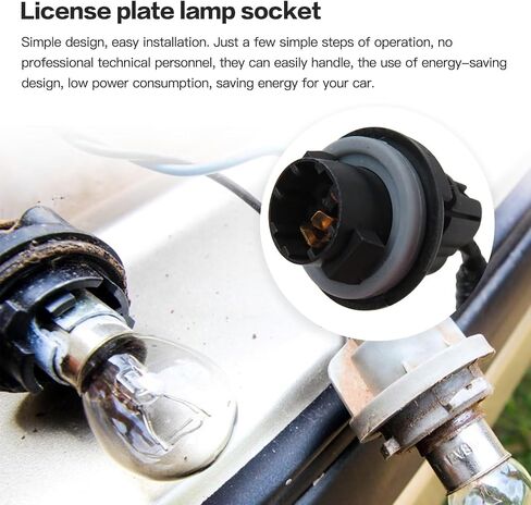 2024 Upgrade Pair of License Plate Lights Cover Lens Socket Rear Lamp Wire Harness for 1997-2003 Malibu in Saudi Arabia