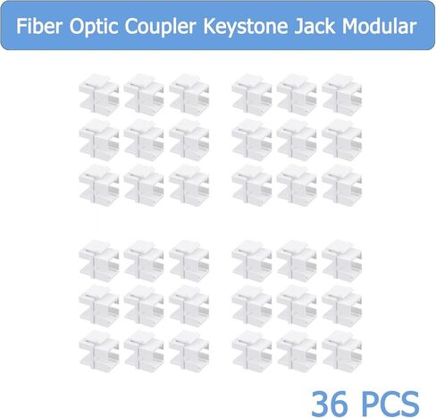 10-Pack LC/UPC Fiber Optic Coupler Keystone Jack Modular for Patch Panels and Wall Plates LC Duplex Singlemode in Kuwait