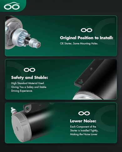 SCITOO Starters SDR0189 8000058 6491N fit for Chevrolet for Cavalier 2002 S10 Pickup 2002-2003 2.2L for Lumina 2001 for Malibu 2001-2003 for Equinox 2005 for Impala for Monte Carlo Venture 2001-2005 in Kuwait