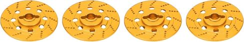 RC Car Brake Disc Set, Aluminum Alloy Wheel Hex Hub Brake Disc with M4 Lock Nuts, 32mm Lightweight Anodized Brake Disc for RC Road Racing, Compatible with D4 D5 XIS and TAMIYA TT01 (Gold) in Saudi Arabia