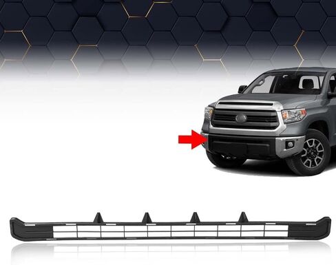 PIT66 Front Upper Hood Bulge Molding Glossy + Bumper Grille Fit Toyota Tundra 2014 2015 2016 2017 2018 2019 2020 2021 Hood Scoop 76180-0C030,761800C030C0,TO1231102, 531120C020,TO1036147 Black in Saudi Arabia