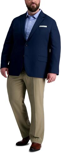 Haggar Men's Active Series Classic Fit Big and Tall Blazer, Black in Saudi Arabia