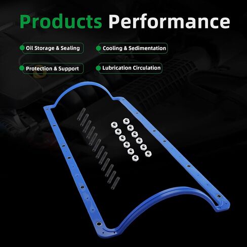 Oil Pan Gasket with Rigid Core for 27293, for Ford 7.3 Powerstroke 1994-2003 for International T444E Engines in Saudi Arabia