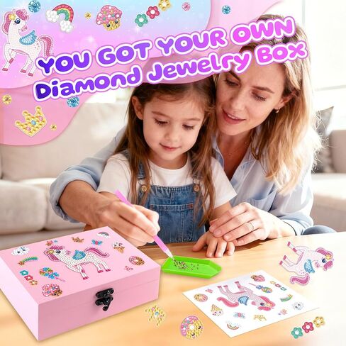 الفنون والحرف اليدوية للفتيات من سن 6 إلى 12 عامًا من PinkSheep، صندوق مجوهرات على شكل فراشة للفتيات، صندوق تذكار الكنز DIY مع قلادة وسوار يجعلها مجموعة هدية in Kuwait