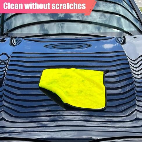 3PCS Microfiber Car Drying Towel, 15 x 15 Inch Absorbent Microfiber Cleaning Cloth with Hang Loop, Soft Reusable No Lint Wash Cloths, Car Detailing Kit for Home, Vehicle (Grey/Yellow) in Saudi Arabia