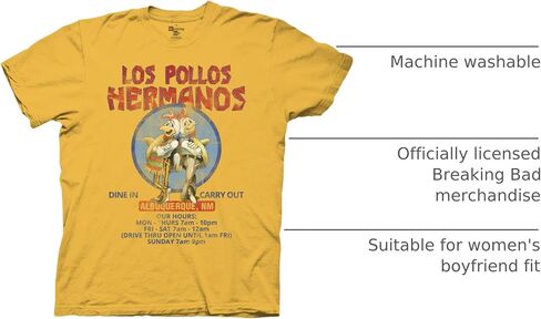 تي شيرت Ripple Junction Breaking Bad Los Pollos Hermanos للرجال البالغين in Kuwait