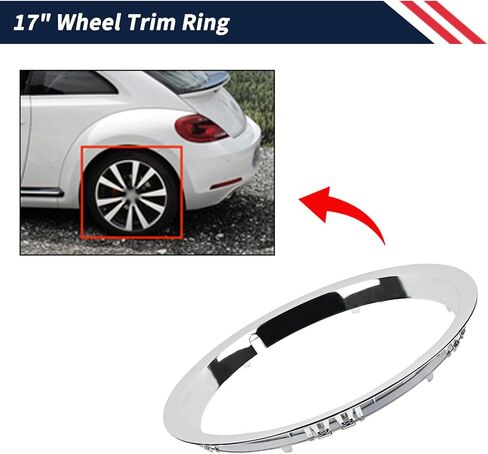 حلقة حافة العجلة مقاس 17 بوصة متوافقة مع Volkswagen Beetle 2012 2013 2014 2015 2016 2017 2018 2019 استبدال 5C0601157A 5C0-601-157-A Hubcap Ring in Saudi Arabia