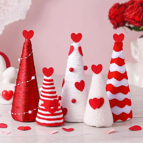 5 Pcs Chinoiserie Christmas Tree Mini Cone Table Decor Blue and White Porcelain Christmas Tree Table Centerpiece for Home Wedding Party Holiday Decor Mantle Decoration in Kuwait