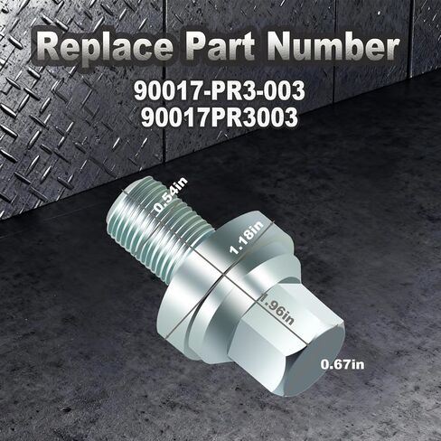 Crank Pulley Bolt Compatible with Honda Civic Si 1999-2000 CR-V 1997-2001 Del Sol 1994-1997 Acura Integra 1991-2001 B-Series DOHC VTEC Replace# 90017-PR3-003 in Saudi Arabia