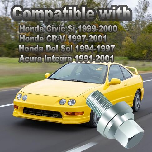 Crank Pulley Bolt Compatible with Honda Civic Si 1999-2000 CR-V 1997-2001 Del Sol 1994-1997 Acura Integra 1991-2001 B-Series DOHC VTEC Replace# 90017-PR3-003 in Saudi Arabia