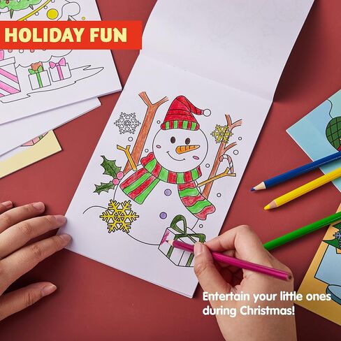 JOYIN 36 قطعة من كتب تلوين عيد الميلاد للأطفال، كتيبات تلوين صغيرة في 9 أغطية مع 10 أحرف لمستلزمات حفلات عيد الميلاد، هدايا جوارب، حقائب هدايا، حشو حشو in Kuwait
