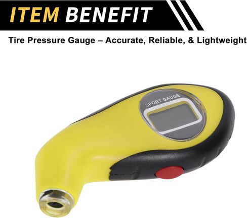 Digital Display Tire Pressure Gauge 0-140psi Regular Air Pressure Gauges for Tires LED Lights Battery 1 Pcs Winters Tire Pressure Gauge in Saudi Arabia