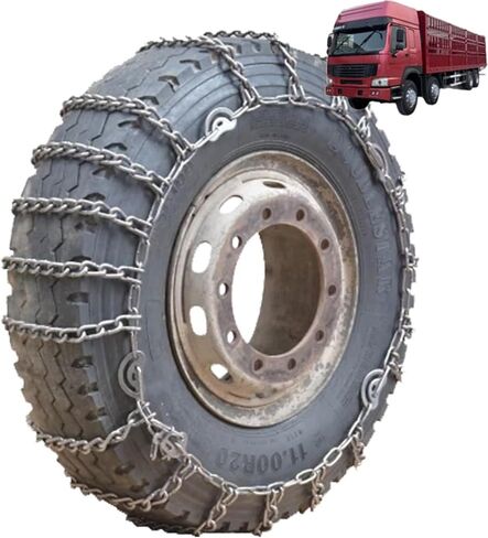 2pcs 9mm Snow Chains for Trucks & SUVs – Reinforced Anti-Skid Chains –Easy On and Off for Ice Snow & Sand 9R22.5 2pcs 12R22.5 in Saudi Arabia