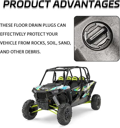 4 قطع قابس تصريف الأرضية لـ Polaris General RZR XP 1000 RZR 900/S، قابس تصريف ملتوي، سدادات أرضية بديلة OEM # 8414694 5414694، ملحقات السيارة in Saudi Arabia