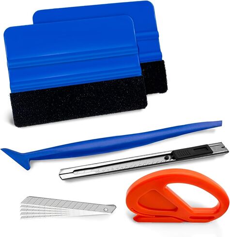 PBEE Car Wrapping Vinyl Kit Window Tint Film Application Tools with Edge Trimming Squeegee, 9mm Knife, Felt Squeegee in Saudi Arabia