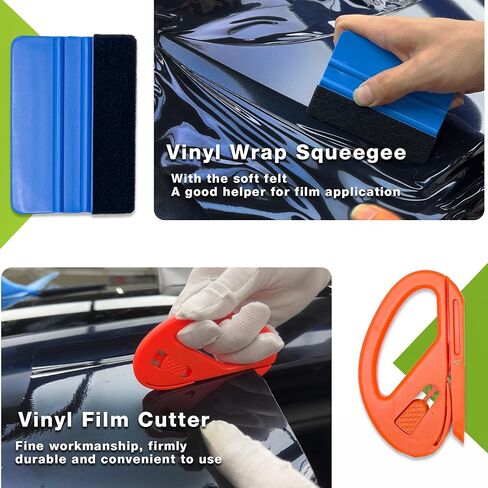 PBEE Car Wrapping Vinyl Kit Window Tint Film Application Tools with Edge Trimming Squeegee, 9mm Knife, Felt Squeegee in Saudi Arabia