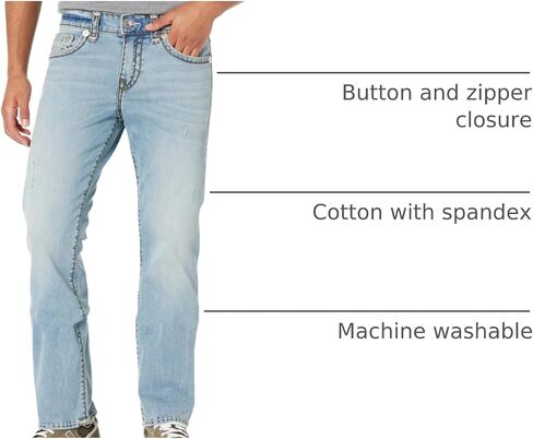 True Religion Men's Ricky Super T Straight Leg Jean in Saudi Arabia
