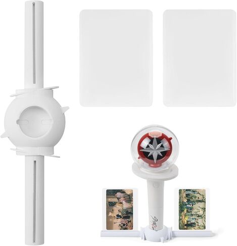 Stray Light Stick Holder (V1 & V2 Compatible) with 2 Photo Card Stands for Skz's Fans Gifts in Saudi Arabia
