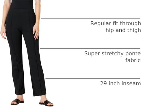 Amazon Essentials Womens Ponte Pull-On Mid Rise Ankle Length Kick Flare Pants in Saudi Arabia