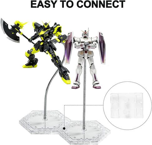 eZAKKA Action Figure Stand for 1/6 1/9 1/12 Scale Figures, Figure Display Stand for Gundam 12", 8", 6" HG/RG/SD with Screwdriver, 2 Pack in Saudi Arabia