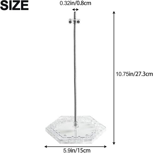 eZAKKA Action Figure Stand for 1/6 1/9 1/12 Scale Figures, Figure Display Stand for Gundam 12", 8", 6" HG/RG/SD with Screwdriver, 2 Pack in Saudi Arabia