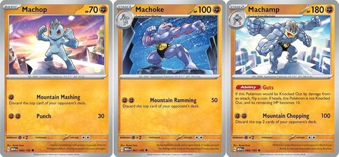 Machamp 068/165 - Machop & Machoke - Pokemon 151 - مجموعة بطاقات Evolution 3 - Holo Rare in Kuwait
