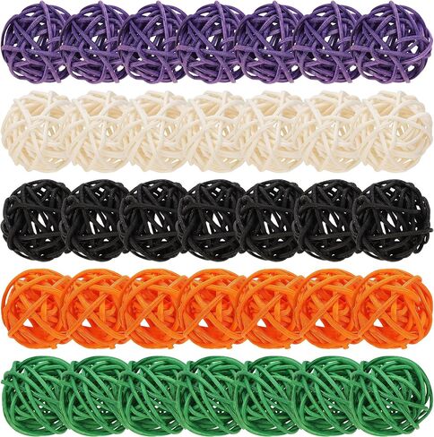 30PCS Independence Day Star Rattan Balls Decor, Hanging Ornament with 30PCS Hanging Strings for 4th of July Tree Decor, 2.36 Inch Star Shaped Rattan Ornaments for Home Decor in Saudi Arabia