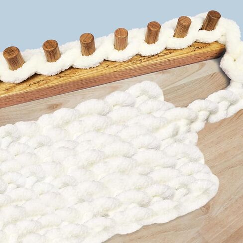 YBHJKL 31.5'' Chunky Blanket Loom,Chunky Yarn Wood Loom,Chunky Yarn Loom for Blankets,Square Knitting Loom,Design Engraving Patterns Loom in Saudi Arabia