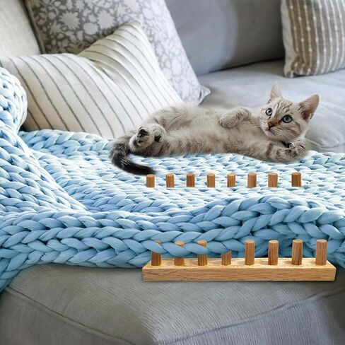 YBHJKL 31.5'' Chunky Blanket Loom,Chunky Yarn Wood Loom,Chunky Yarn Loom for Blankets,Square Knitting Loom,Design Engraving Patterns Loom in Saudi Arabia