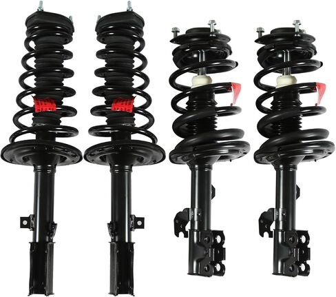 Front & Rear Struts Shock Absorbers Coil Spring Assembly Fit for 2003-2008 Toyota Corolla Replacement 172115 172114 171373L 171373R (Set of 4) in Kuwait