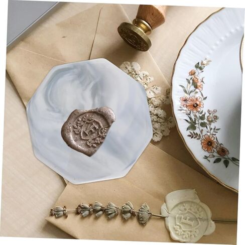 DOITOOL 2Pcs Marble Wax Seal Stamp Plates Heat Resistant Sealing Pads for Home Use Multi-Functional Drink Coasters for Weddings and Events in Saudi Arabia