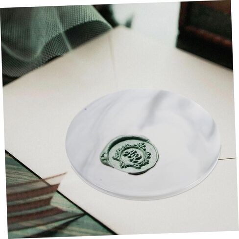 DOITOOL 2Pcs Marble Wax Seal Stamp Plates Heat Resistant Sealing Pads for Home Use Multi-Functional Drink Coasters for Weddings and Events in Saudi Arabia