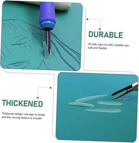 Tofficu 6 قطع صبي فتاة PVC نحت لوحات مطاطية أدوات الطباعة للفنون مادة آمنة لصبي فتاة الخيال الإبداعي لمشاريع المبتدئين in Kuwait