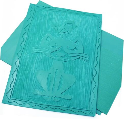 Gadpiparty 6Pcs Sheets Beginner Carving Rubber Sheets for Durable Printmaking Carving Tools PVC Material for DIY Projects for Parent Activities and Art Exploration in Saudi Arabia