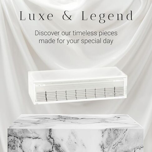 Luxe & Legend (White Cover) Rummy Tile Game Set – Engraved Bright White Tiles, Acrylic Lucite Racks & Storage Box with Premium Gift Box, Modern Luxury Family Board Game in Saudi Arabia