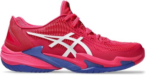 ASICS Women's Court FlyteFoam 3 Tennis Shoe, 9, White/Sun Coral in Saudi Arabia
