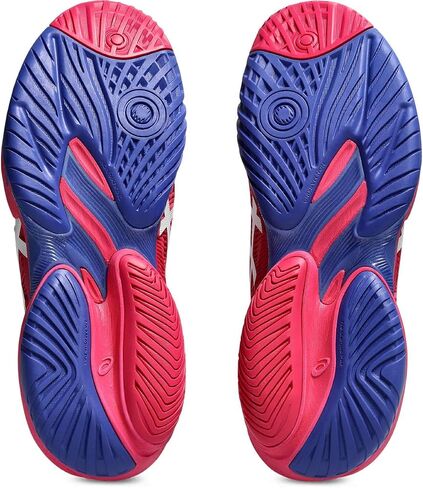 ASICS Women's Court FlyteFoam 3 Tennis Shoe, 9, White/Sun Coral in Saudi Arabia